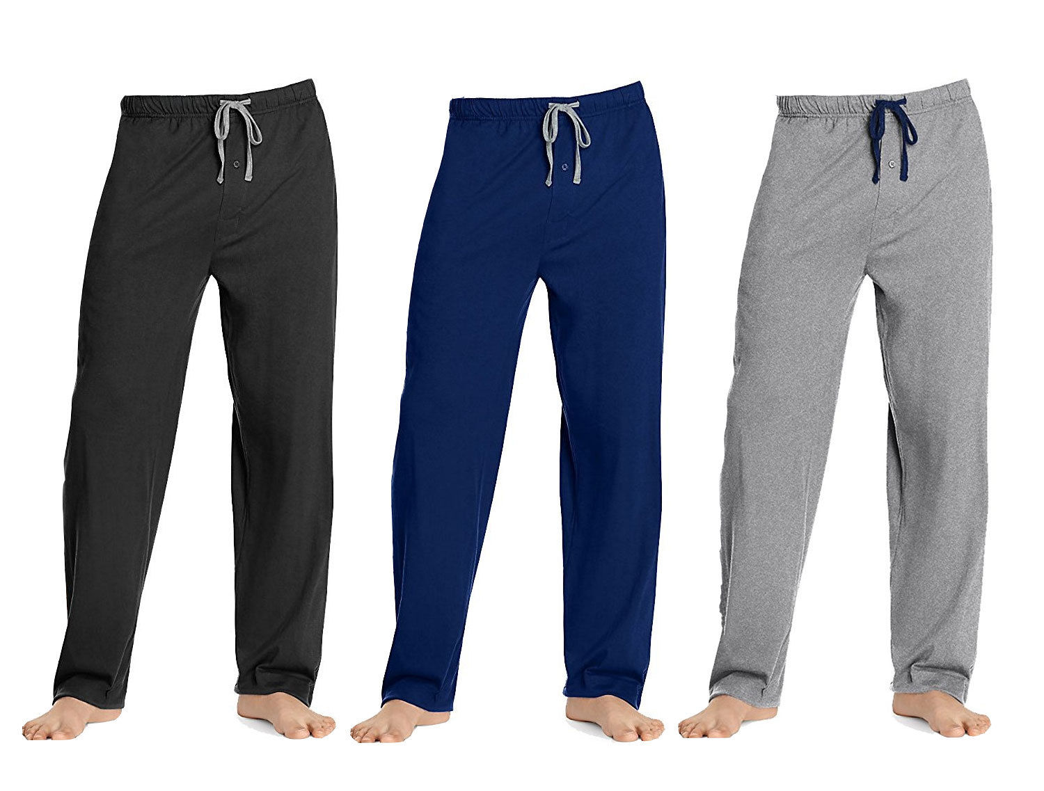 Hanes Men's Solid Knit Sleep Lounge Pant, in 3 Colors and all Sizes up ...